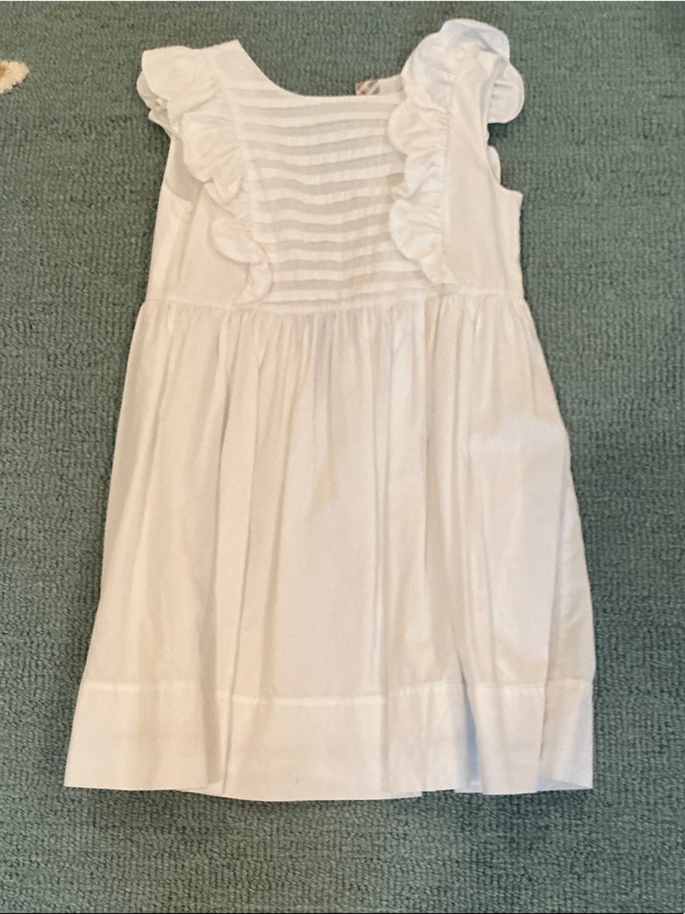 Burberry Cream Ruffle Sleeve Girls Dress